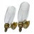 Pair Federal Style Sheild Back Brass Candle Wall Sconces For Sale