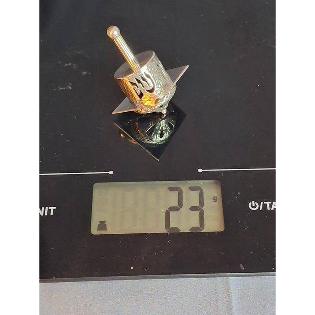 Vintage Netafim Sterling Silver Dreidel Israel Filigree Pierced Sevivon 23g For Sale - Image 15 of 16