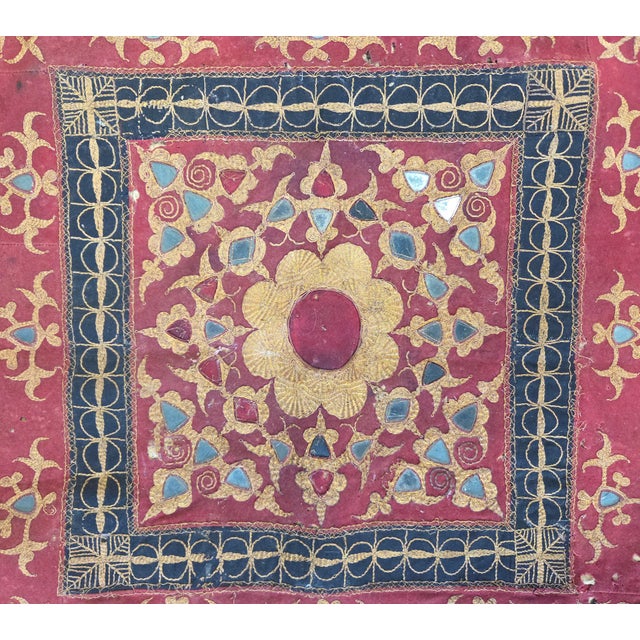 This collectible antique early 20th century ceremonial cover from Sumatra, Indonesia is constructed out of a fine velvet,...