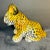 Vintage Italian Figural Hand Painted Baby Leopard Terra Cotta Sculpture For Sale - Image 4 of 7