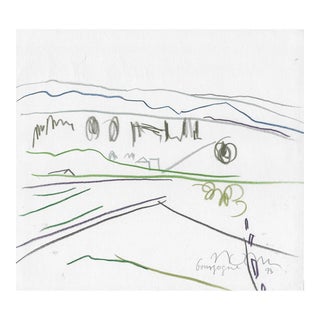1993 Norbert Voelkel Burgundy France Drawing For Sale