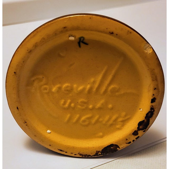 Ceramic 1960s Roseville Pottery Candle Holder For Sale - Image 7 of 12