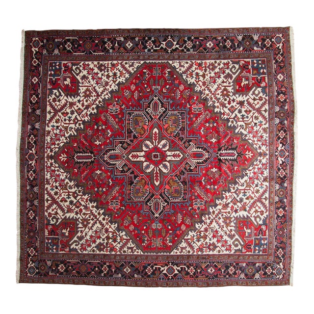 Vintage Mehrivan Square Carpet - 11'3" x 11'10" For Sale