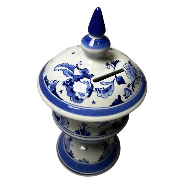 1980s Vintage Hand-Painted Money Box by Royal Delft, 1989 For Sale - Image 5 of 17