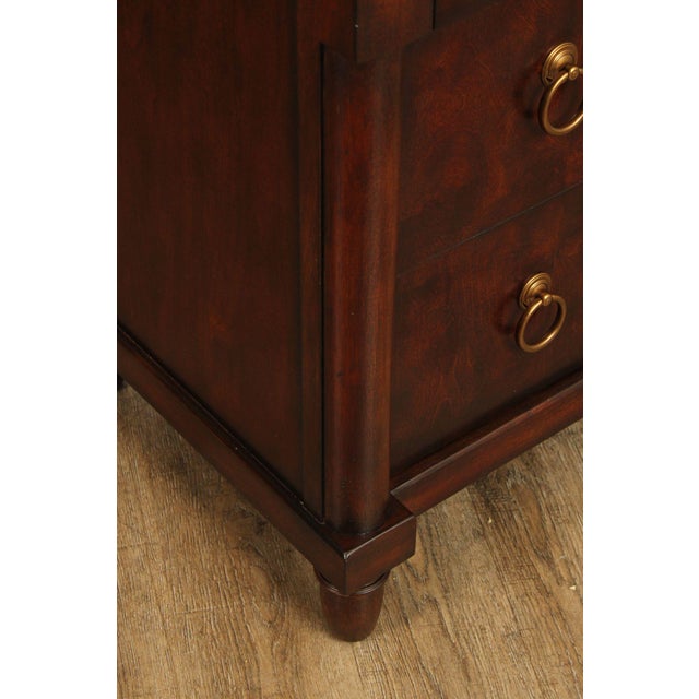 Wood Bernhardt Empire Style Burlwood Chest of Drawers For Sale - Image 7 of 12
