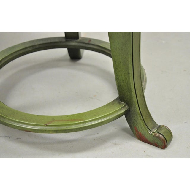 Mid 20th Century Hollywood Regency Tommi Parzinger Style Green Marble End Table Floor Lamp - Pair For Sale - Image 11 of 18