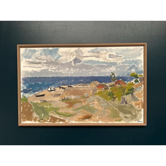 Ingvar Hällgren, Strand, Öland, 1950s, Oil Painting on Canvas, Framed For Sale - Image 15 of 18
