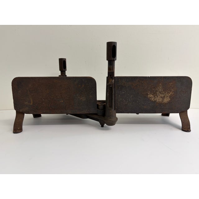 Antique Wooden & Cast Iron Miter Box – Adjustable Carpenter’s Tool For Sale - Image 12 of 17