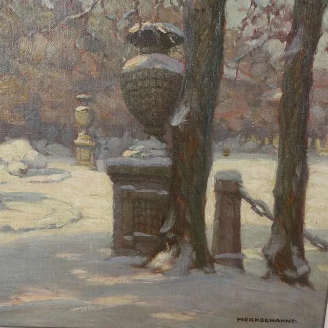 Vintage Oil Painting by Karl Weickgenannt, 1950s For Sale - Image 4 of 7