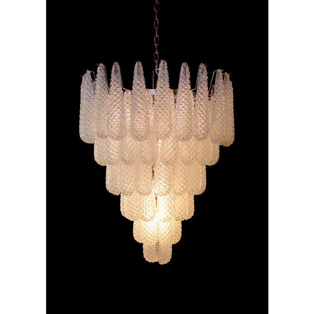 Italian Murano Glass Petal Chandeliers, Set of 2 For Sale - Image 4 of 8