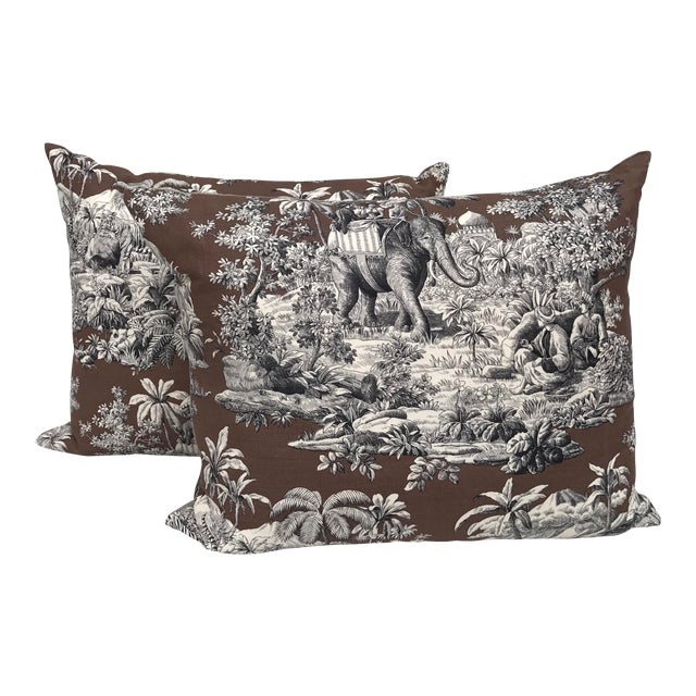 Manuel Canovas Custom Safari Toile Pillows A Pair Chairish