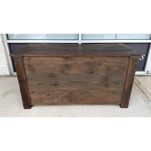 Antique Belgian Oak Blanket Chest For Sale - Image 11 of 12