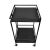 Wood Black Iron Square Caster Bar Cart For Sale - Image 7 of 9