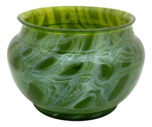 Art Nouveau Bohemian Green Glass Vase from Johann Loetz Witwe, 1912