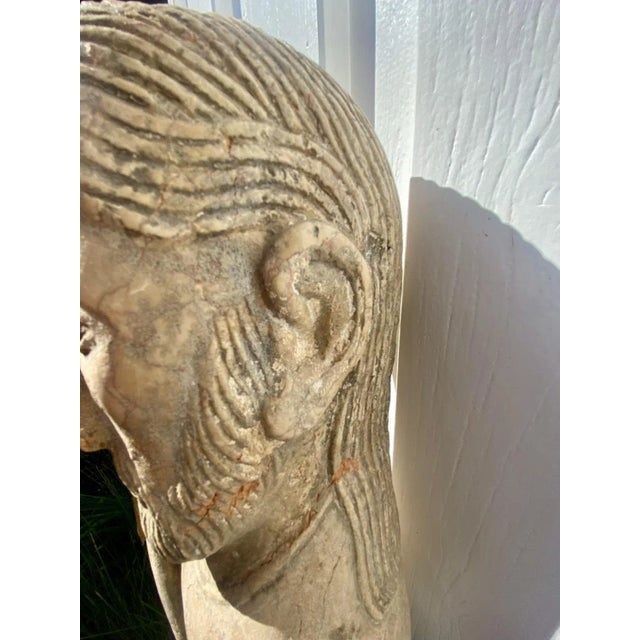 Joseph of Nazareth Sculpture in Stone, 1800s For Sale - Image 3 of 10