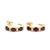 Art Deco Garnet Huggies Hoops Earrings | January Birthstone Earrings | 18k Gold Plated Sterling Silver Earrings - A Pair For Sale - Image 3 of 4