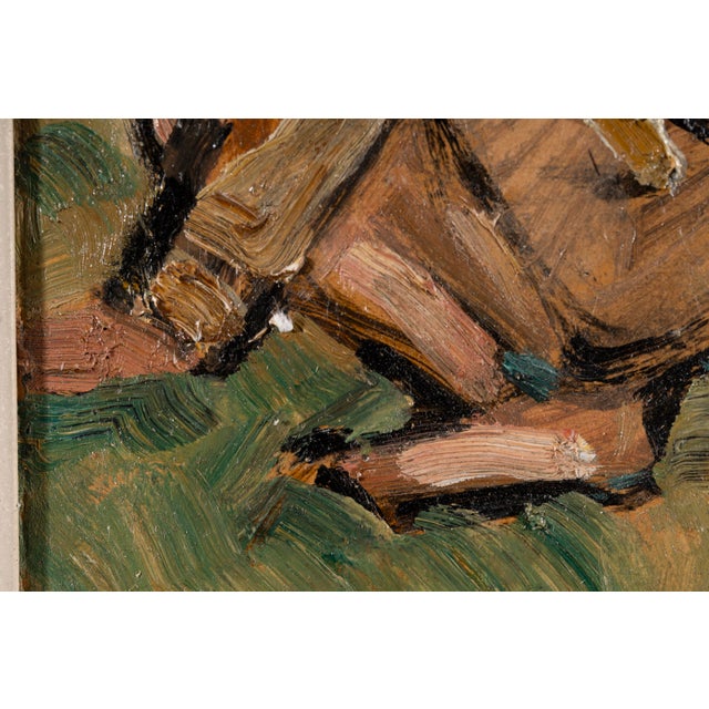 Ernest Samuel Geiger, Young Boy Playing Marbles, Oil on Board For Sale - Image 3 of 14