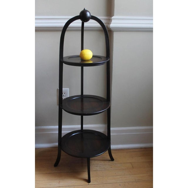 This is a lovely English mahogany muffin stand. Early 20th century, Edwardian. This stands add the perfect touch to...