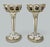 Antique Crystal Glass Bohemian Enamel Pair Overlaid Lusters Candlesticks 19thCt For Sale - Image 6 of 10