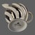 Ceramic Vintage Sadler England Silver & Cream Swirl Porcelain Milk Pitcher For Sale - Image 7 of 9