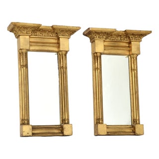 Antique Regency Gilt Wood Pier Mirrors, 1810s, Set of 2 For Sale