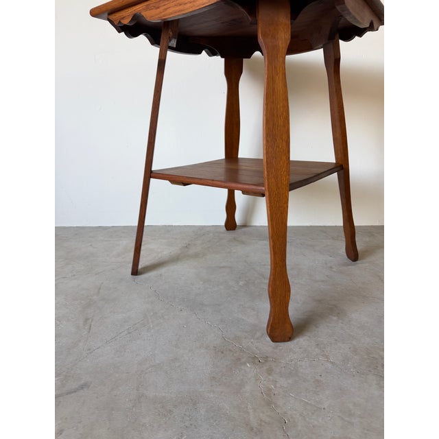 1996 Vintage Arts & Crafts Style Handmade Oak End Table – Signed g.b.d. For Sale - Image 4 of 12