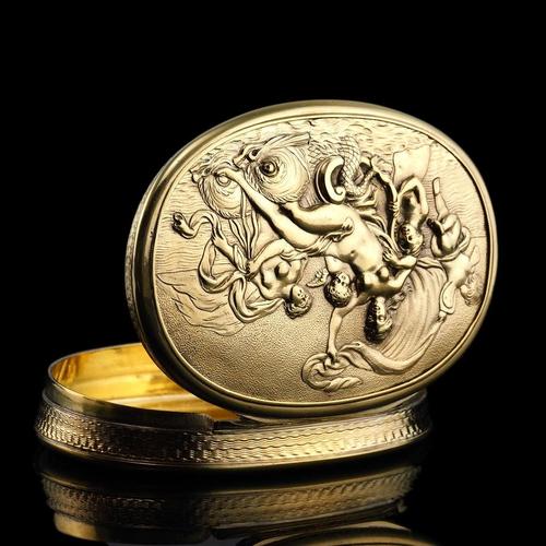 Antique Georgian Silver Gilt Snuff Box with Scene of Venus, London, 1810s For Sale - Image 18 of 18