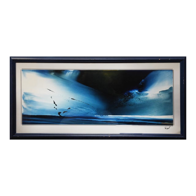 1990s Abyss of Light Oil on Paper by Memarian For Sale