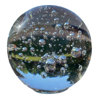 Glass Orb Art Paperweight For Sale