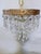 Brass Vintage Tiered Crystal Upside Down Chandelier With Ornate Brass Crown For Sale - Image 8 of 8