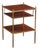 French Mahogany and Brass Three-Tier Table in the Manner of Maison Jansen, C. 1950 For Sale
