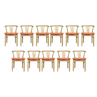 Modern Oak & Bentwood Dining Chairs, 1990s, Set of 11 For Sale