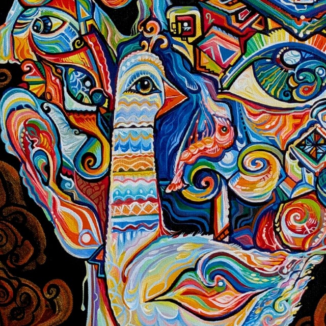 This is a one-of-a-kind original cubist portrait by San Diego artist, Alexander Arshansky. Its dimensions are...
