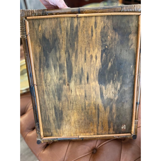 Bamboo Tray with Handles and Mirror Finish, 1970s For Sale - Image 10 of 11