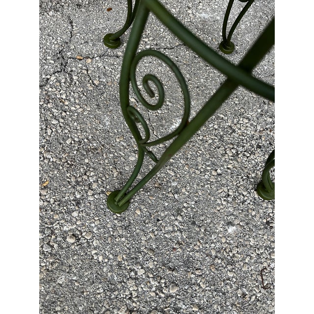 Mid-Century Modern Wrought Iron Vanity Stool. Circa 1960s For Sale - Image 11 of 18