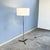 1970s Chrome and Black Lacquered Metal Floor Lamp with Fabric Shade from Wila, 1960s For Sale - Image 5 of 12