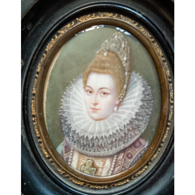 We are selling this extremely finely painted Miniature portrait painting. This watercolor painting appears to be of...