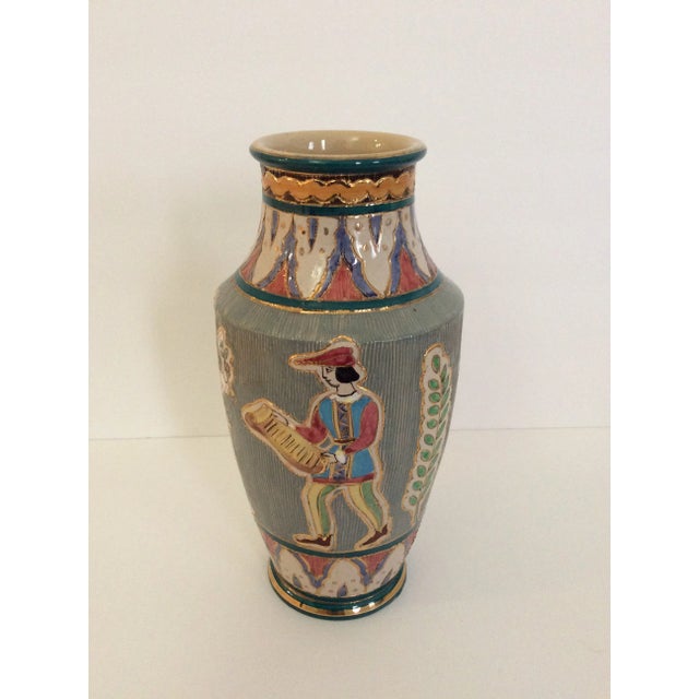 Italian Vintage Italian Deruta Majolica Vase For Sale - Image 3 of 10