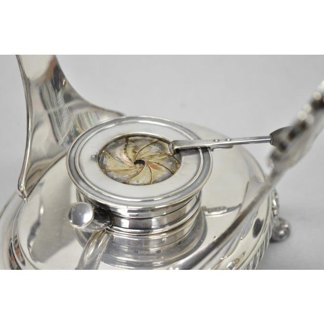 Antique Victorian Silver Plated Gorham 01180 Tilting Teapot Coffee Pot on Stand For Sale - Image 16 of 18