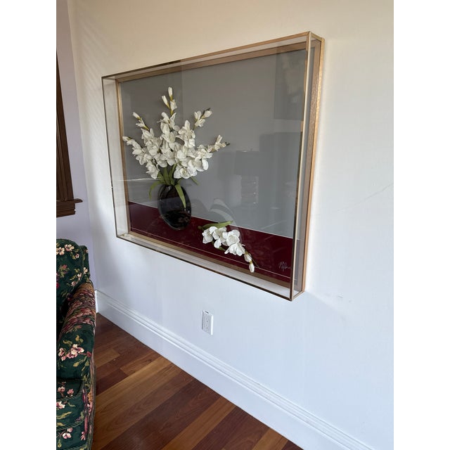 American Vintage 3-D Floral Vase Wall Art For Sale - Image 3 of 8