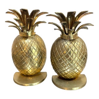 Brass Pineapple Bookends For Sale