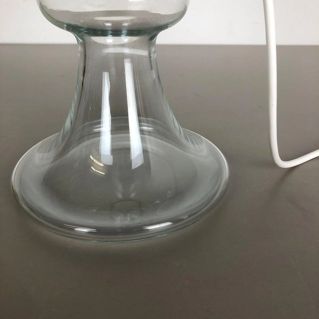 Danish Modern Drop Clear Glass Table Light Base from Holmegaard, 1960s For Sale - Image 12 of 16