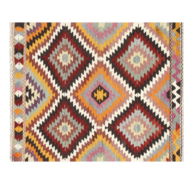 1950s Turkish Kilim Rug For Sale