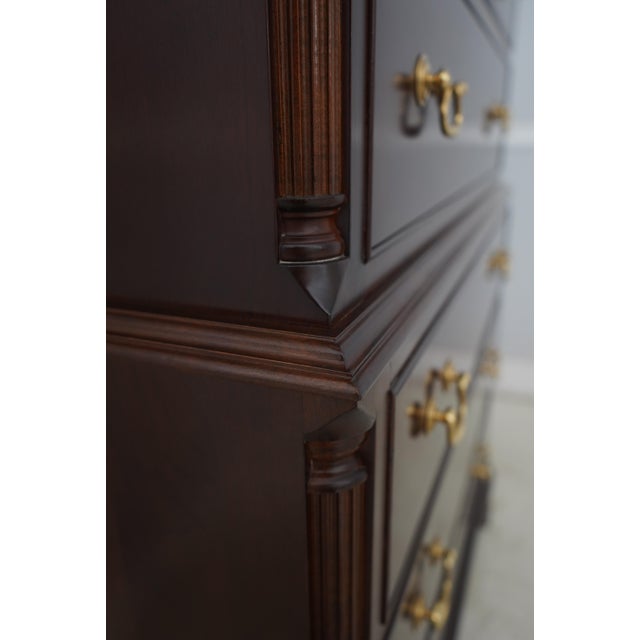 Stickley Chippendale Style Solid Cherry High Chest of Drawers For Sale - Image 10 of 14