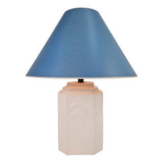 White Ceramic Palm Tree Table Lamp in the style of Serge Roche, 1970s For Sale