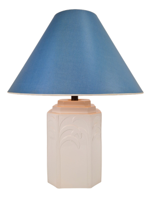 White Ceramic Palm Tree Table Lamp in the style of Serge Roche, 1970s