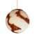 Contemporary Brown and Milky-White Sphere Pendant in Murano Glass For Sale