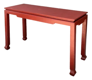 Vintage Grasscloth Ming Console Table
