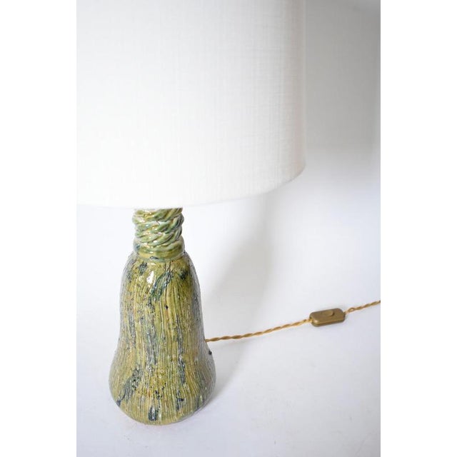 Contemporary Beige, Green and Blue Ceramic Villandry Lamp from Barracuda Editions For Sale - Image 3 of 6