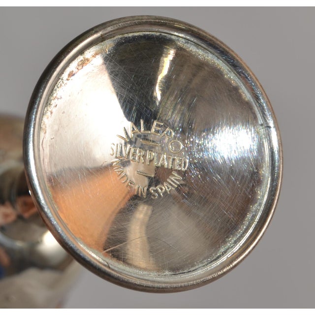 Set 6 Vintage Valero Spain Silverplate Sherry Goblets European Traditional 1970s For Sale - Image 11 of 12